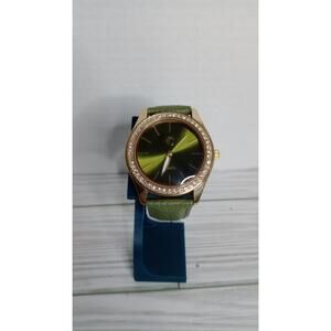 C.C. Women's Watch Green Band Water Resistant Stainless Steel